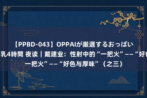 【PPBD-043】OPPAIが厳選するおっぱい 綺麗で敏感な美巨乳4時間 夜读｜戴建业：性射中的“一把火”——“好色与厚味”（之三）