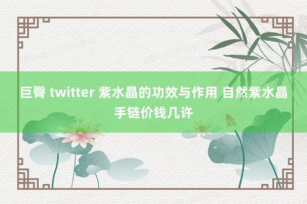 巨臀 twitter 紫水晶的功效与作用 自然紫水晶手链价钱几许