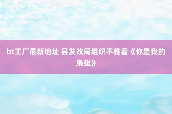 bt工厂最新地址 县发改局组织不雅看《你是我的枭雄》