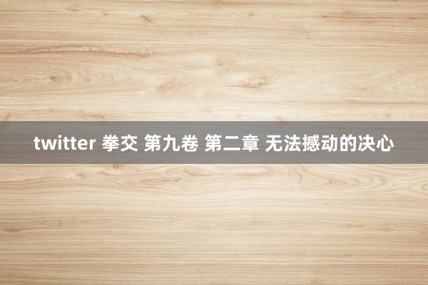 twitter 拳交 第九卷 第二章 无法撼动的决心